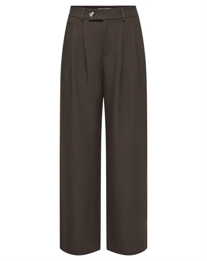 Only - ONLMiles Pleat Wide Bukser - Coffee Bean